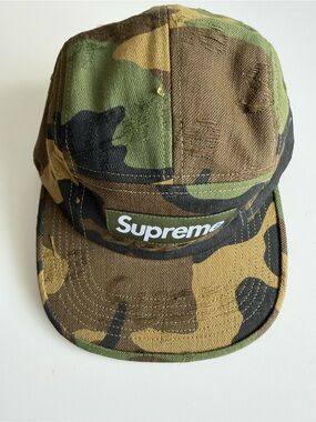 Supreme Jacquard Woodland Camo Camp Cap - Olive/Brown/Black FW 25 Brand New